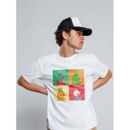 Tricou bumbac colaj cal nebun